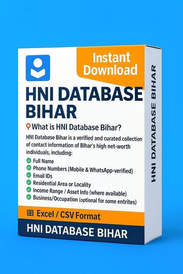 HNI Database Bihar 2026 – Wealth of Bihar’s Elite Consumers