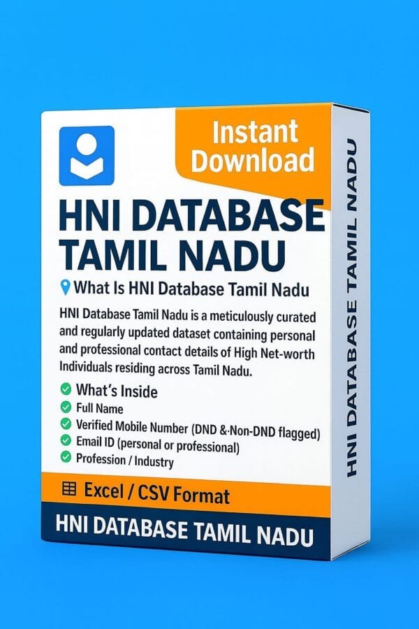 HNI Database Tamil Nadu 2026 — Tamil Nadu’s Wealthiest with Precision and Confidence