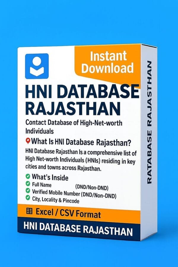 HNI Database Rajasthan 2026 – Rajasthan’s Wealthiest & Most Influential Elites