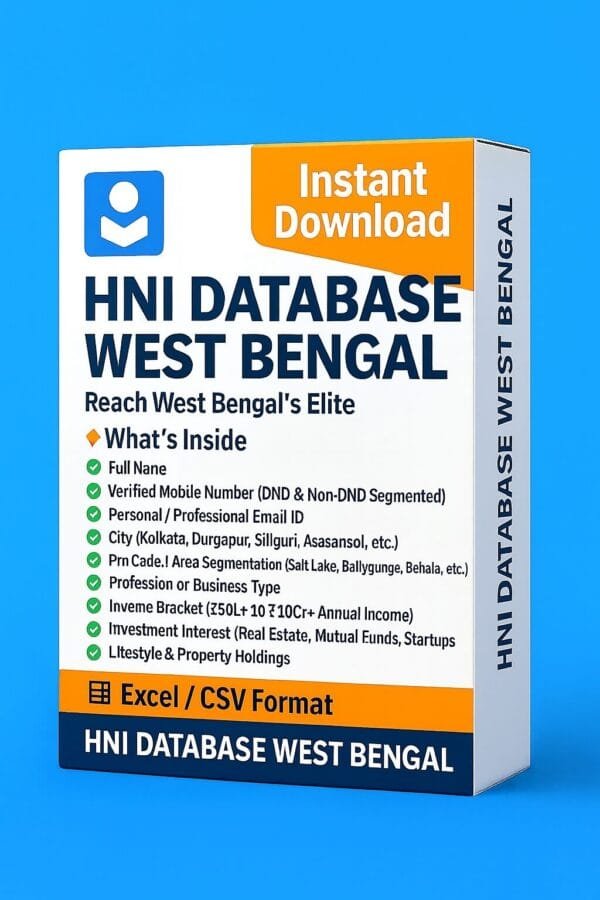 HNI Database West Bengal 2026 – Verified High Net-Worth Leads in Bengal