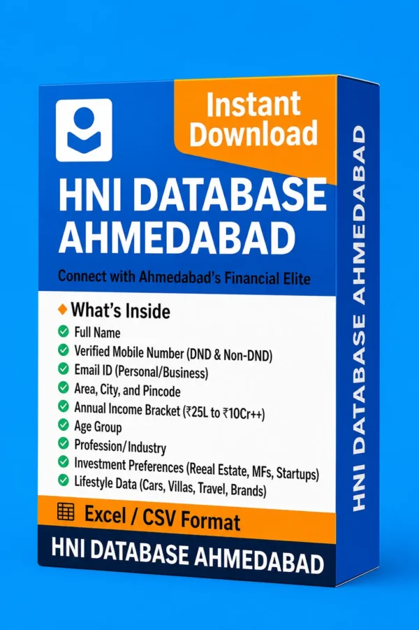 HNI Database Ahmedabad 2026 – Ahmedabad’s Elite & Wealthy Class