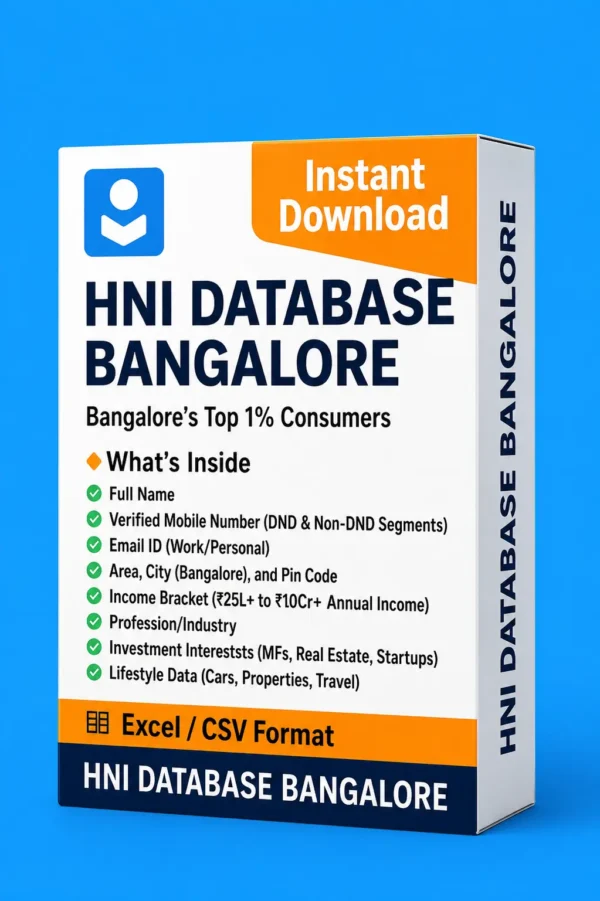 HNI Database Bangalore 2026  – Target Bangalore’s Richest