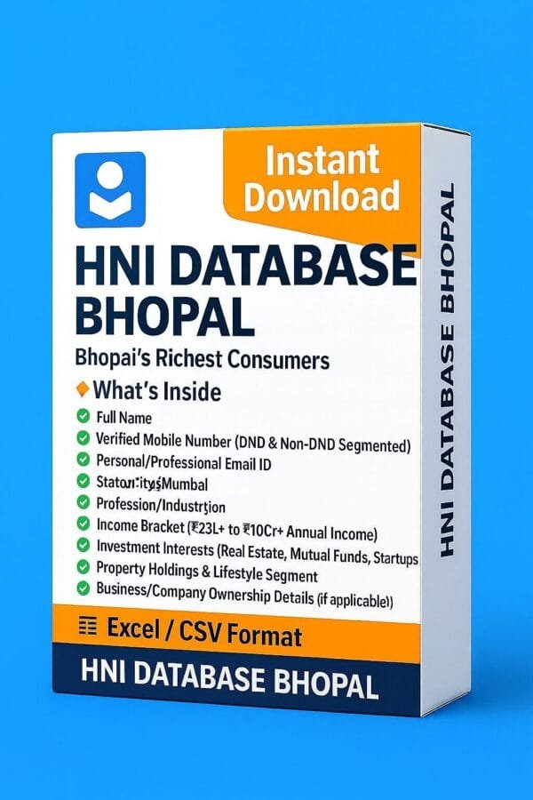 HNI Database Bhopal 2026 – Bhopal High-Net-Worth Individual Contact Solution