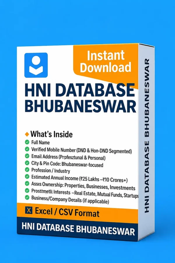 HNI Database Bhubaneswar 2026 – Verified Leads of High Net-Worth Individuals from Bhubaneswar