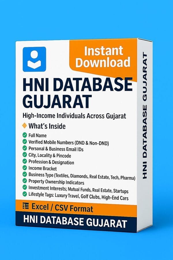 HNI Database Gujarat 2026 – Verified Wealthy Individuals Across Gujarat