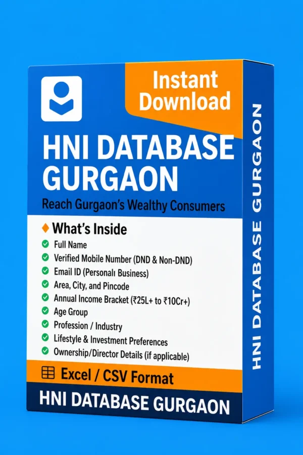 HNI Database Gurgaon 2026 – Verified Contact Data of High Net-worth Individuals in Gurgaon