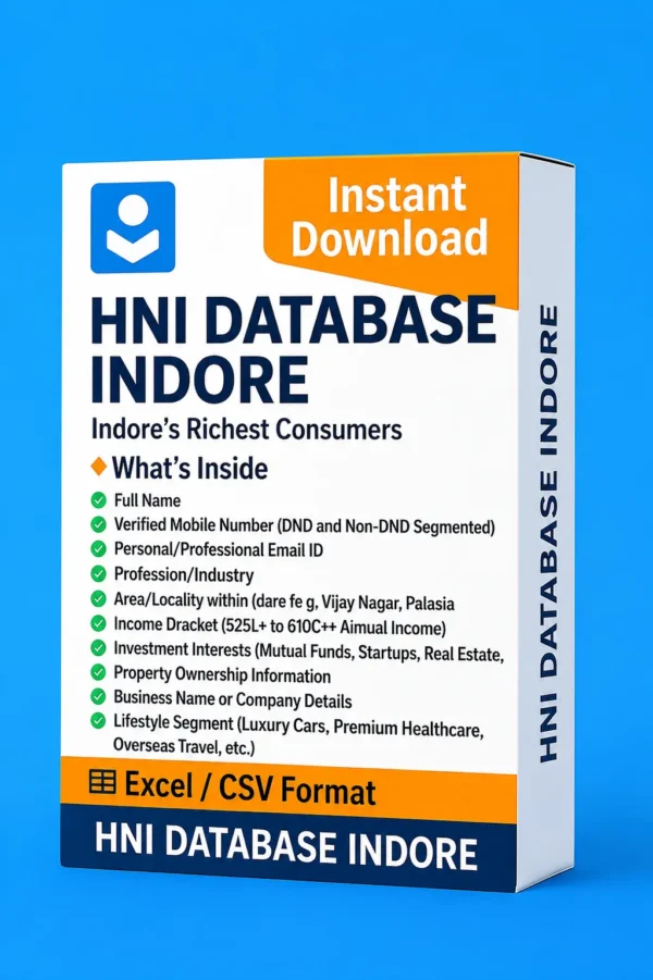 HNI Database Indore 2026 – High Net-worth Individuals in Indore