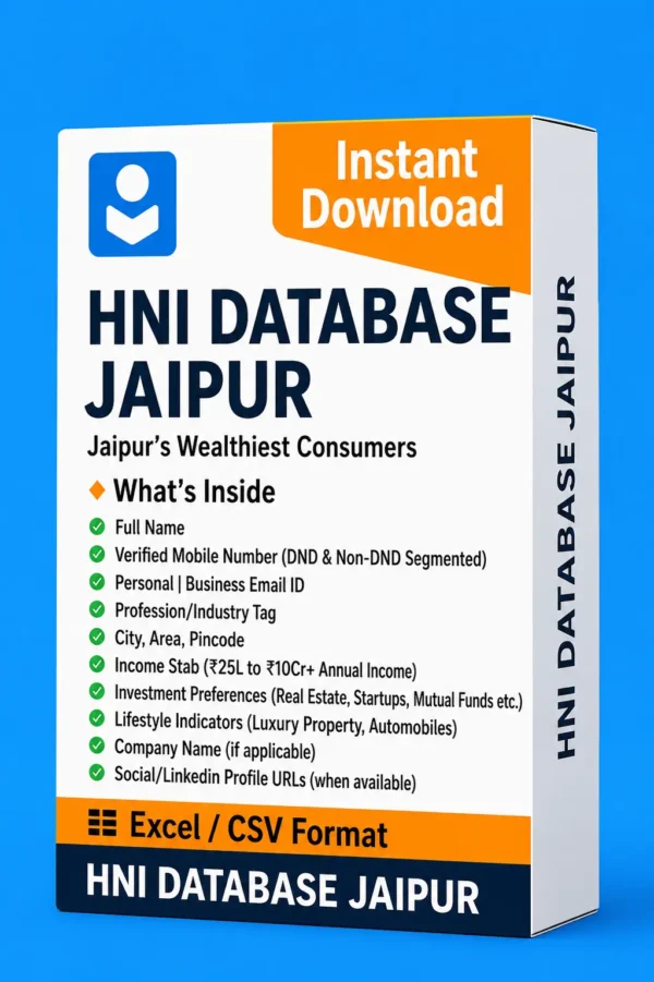 HNI Database Jaipur 2026 – Verified Contact List of Jaipur’s High Net-worth Individuals