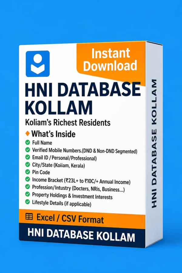 HNI Database Kollam 2026 – Verified High Net-worth Individuals in Kollam