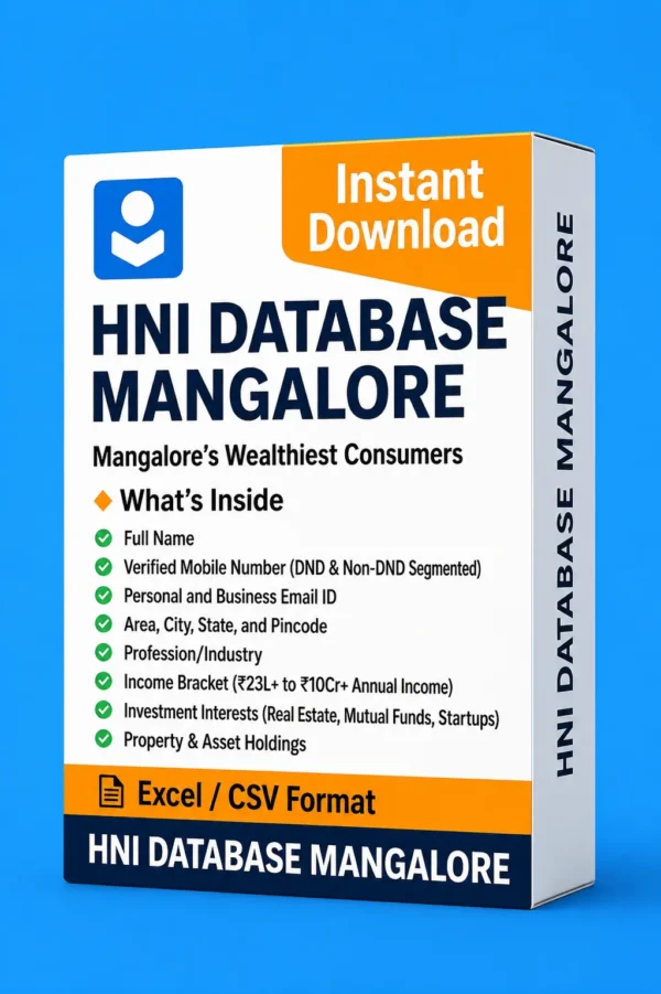 HNI Database Mangalore 2026 – Mangalore’s Richest Customers with Verified, High-Intent Leads