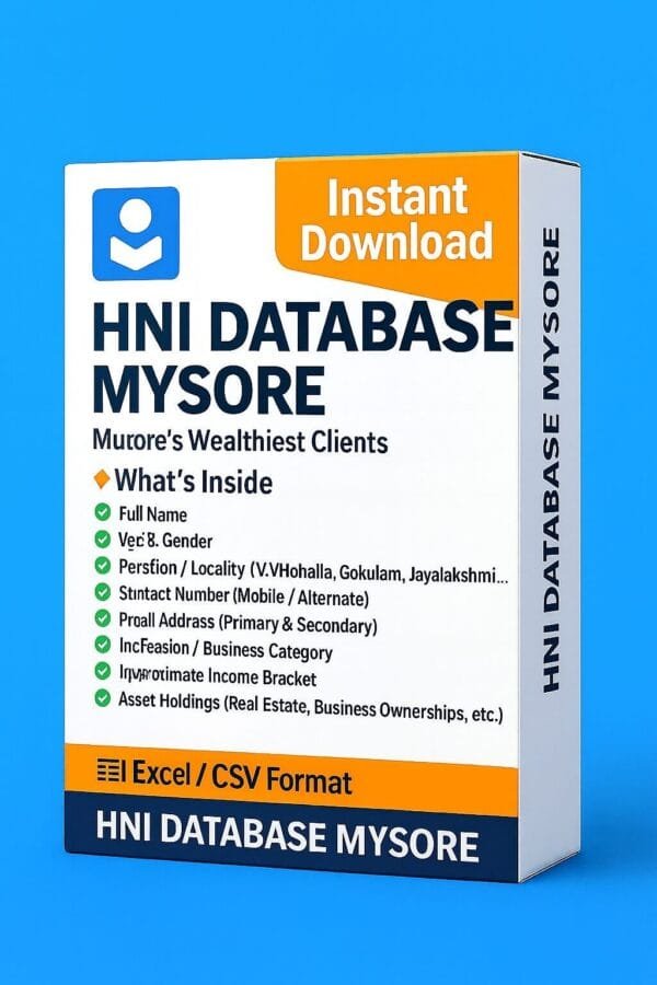 HNI Database Mysore 2026 – Elite Clients in the Cultural Capital of Karnataka!