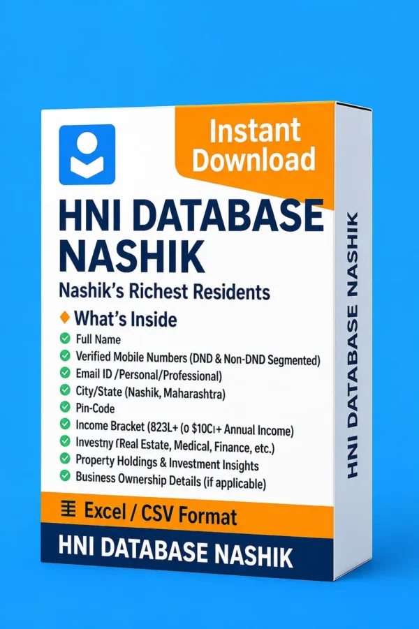 HNI Database Nashik 2026 – Top Wealth-Holders of Nashik with 100% Verified Data!