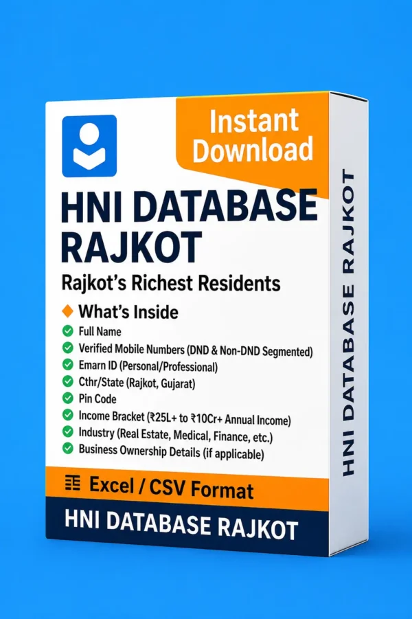 HNI Database Rajkot 2026 – Rajkot’s Wealthiest and Most Influential Consumers