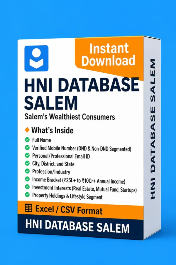 HNI Database Salem 2026 – Target Salem’s Wealthiest with Precision