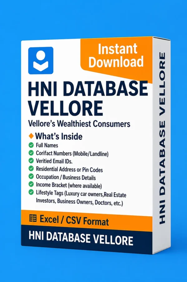 HNI Database Vellore 2026 – Premium High-Net-Worth Individuals in Vellore