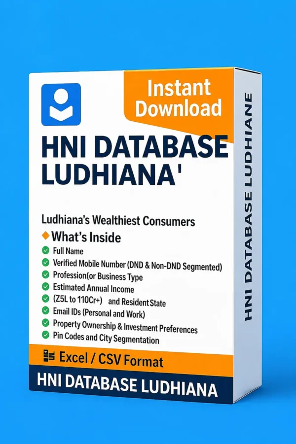 HNI Database Ludhiana 2026 – Premium Verified Data of Ludhiana's Wealthiest Individuals