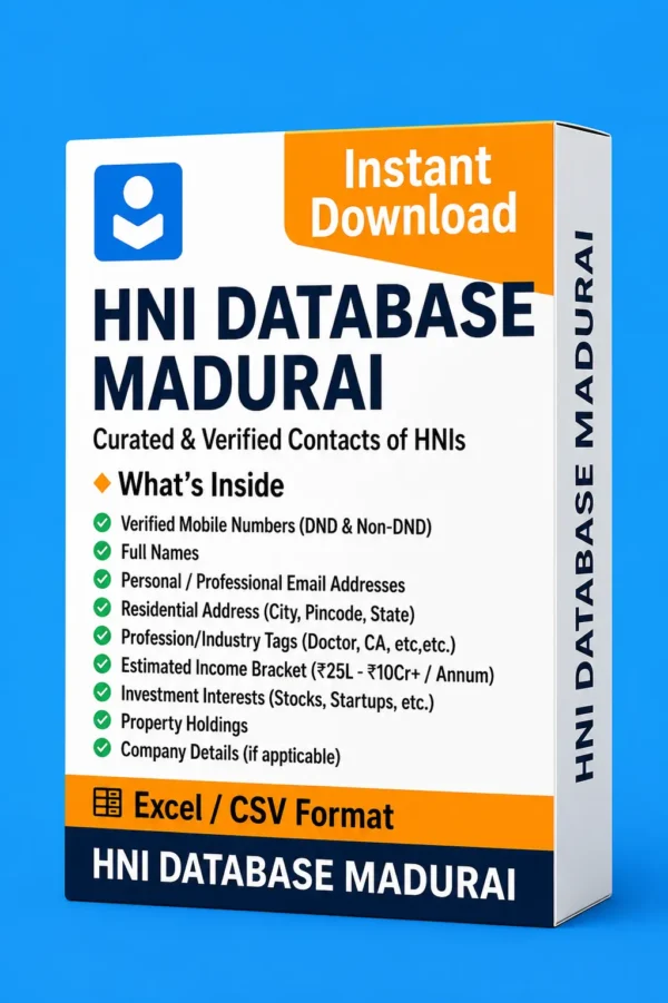 HNI Database Madurai 2026 – Premium Leads in Tamil Nadu's Elite Market