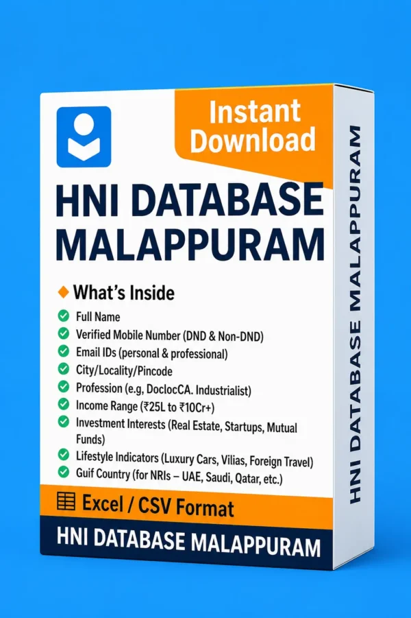 HNI Database Malappuram 2026– Target Verified High Net-Worth Individuals in Malappuram